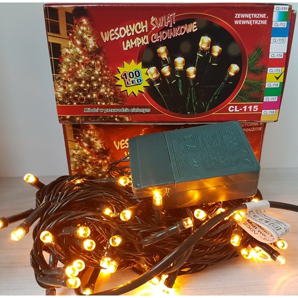 Гірлянда на 100 LED жовта, фото 1