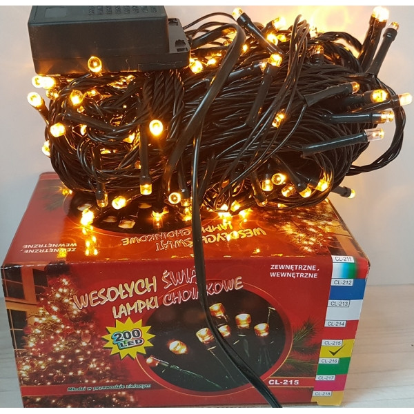 Гірлянда на 200 LED жовта, фото 1