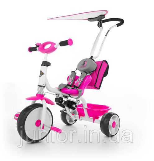 7012 Велосипед Boby Deluxe 2015 з підніжкою ТМ Milly Mally (рожевий(Pink))