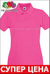 Футболка поло жіноча малинова преміум Premium polo lady-fit Fruit of the Loom,2XL, фото 6