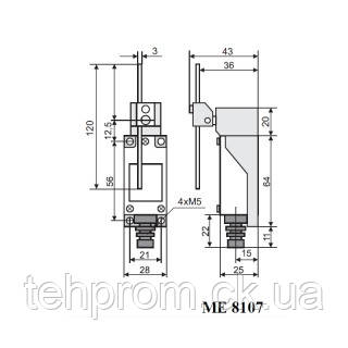 Вимикач кінцевий МE-8107, фото 3
