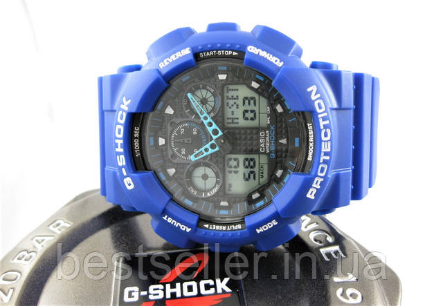 Часы Casio G-Shock GA-100 blue/black. 