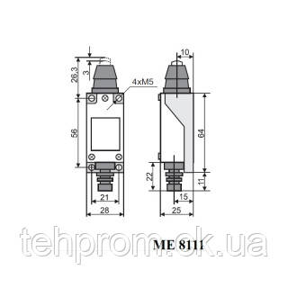 Вимикач кінцевий МE-8111, фото 2