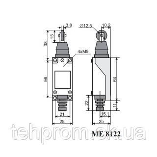 Вимикач кінцевий МE-8122, фото 2