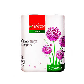 Паперовий кухонний рушник Mirus 80 відривів 2 рулони
