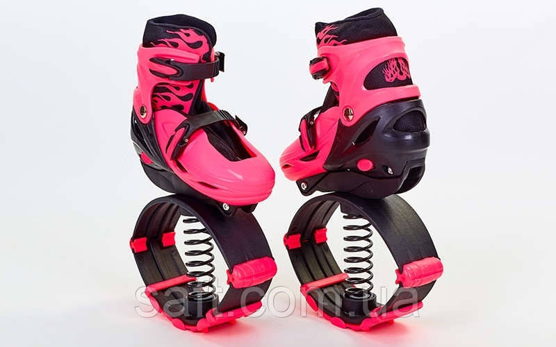 Ботинки на пружинах Фитнес джамперы Kangoo Jumps (PL, PVC, р-р 35-38, розовый) - фото 1 - id-p613661233