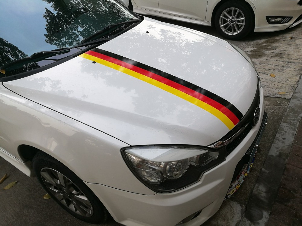 Вінілова смуга на кузов "прапор Німеччини" 100 х 15 см - фото 4 - id-p613669494