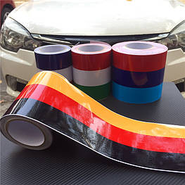 Вінілова смуга на кузов "прапор Німеччини" 100 х 15 см