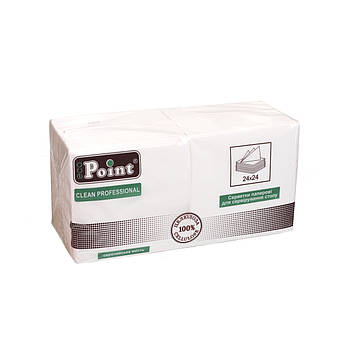 Серветка 2сл 24*24см 200 шт/уп біла Eco Point