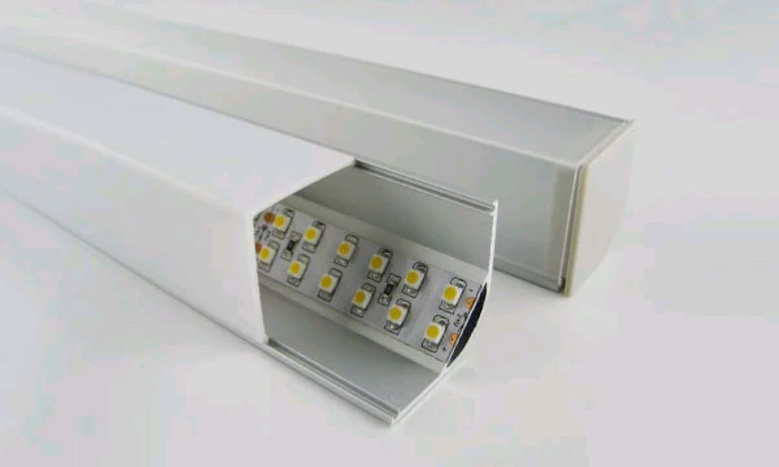 Кутовий дворядний профіль для світлодіодної стрічки YF105-1 (2 м) анодований з розсіювачем
