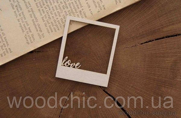Чипборд Рамка півшароїд "Love"