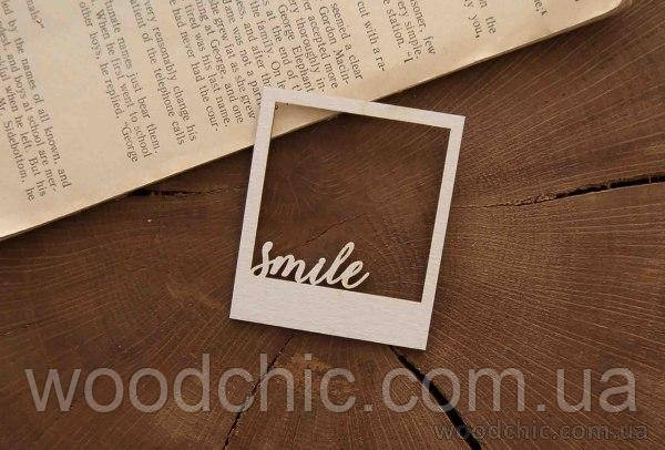 Чипборд Рамка півшароїд "Smile"
