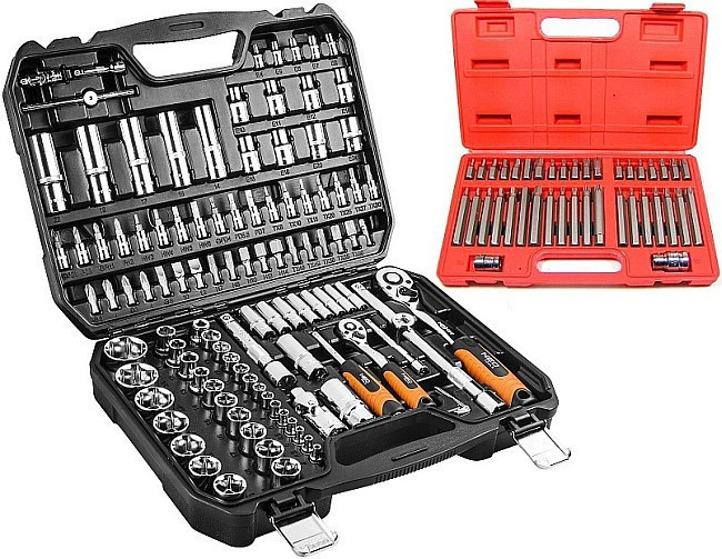 Набір змінних головок NEO 08-666+біти TORX, фото 1