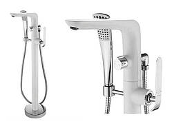 Змішувач підлоговий Veldman білий/хром