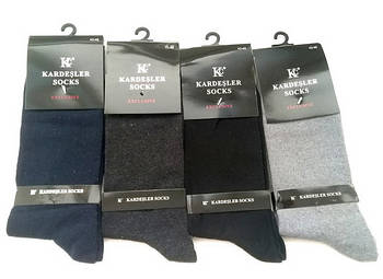Шкарпетки чоловічі х/б Kardesler Exclusive, без шва, ароматизовані, раззмер 43-46, асорті, 0960