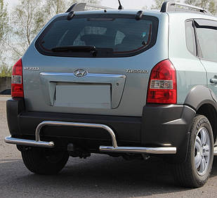 Захист заднього бампера на Hyundai Tucson (2004-2014)