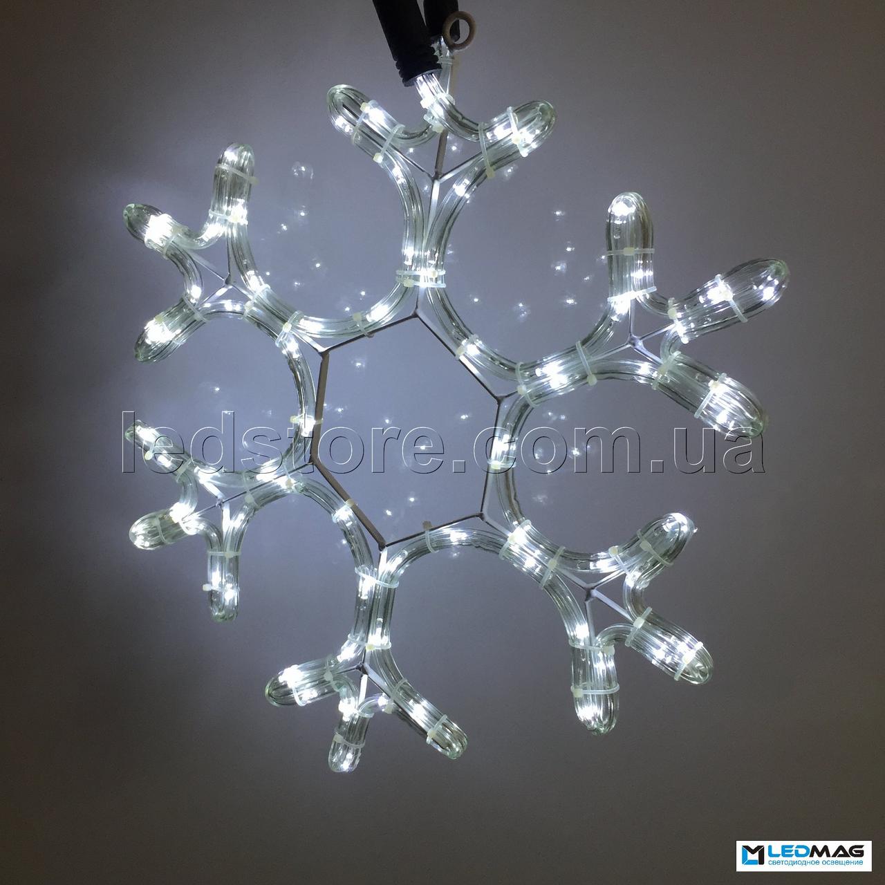 Светодиодная фигура Снежинка Flash DELUX MOTIF Snowflake 0.40*0.40м IP44 Белая 12 белых мигающих светодиодов - фото 1 - id-p825405728
