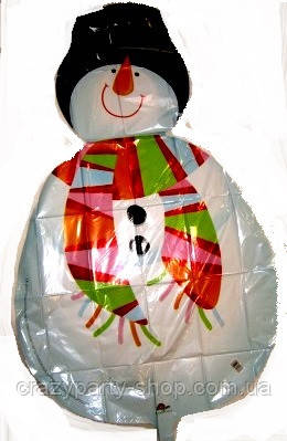 Куля фольгована гігант Сніговик із ручками 1 м Анаграм, фото 1