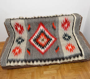 Карпатський плед із овечої вовни 100%, фото 2