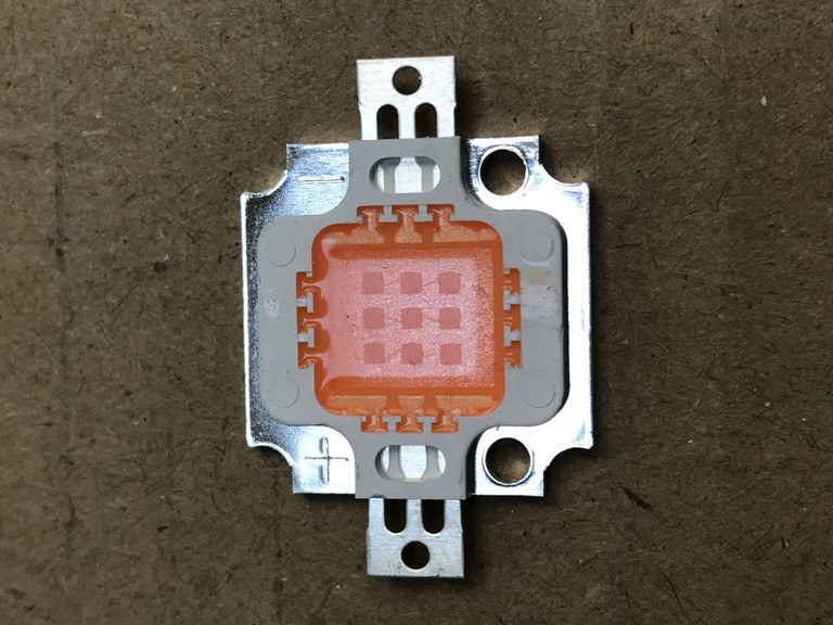 Фіто світлодіод матричний СОВ SL-10F 10W full spectrum led PREMIUM 900mA (45Х45 mil) Код.59122