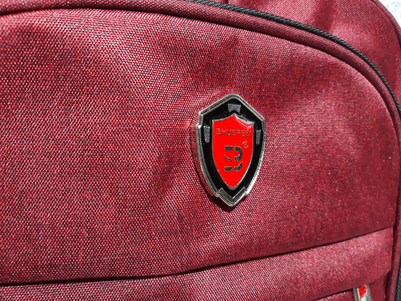 Большой бордовый рюкзак с отдельным карманом под ноутбук, Темно-красный - фото 8 - id-p614015768