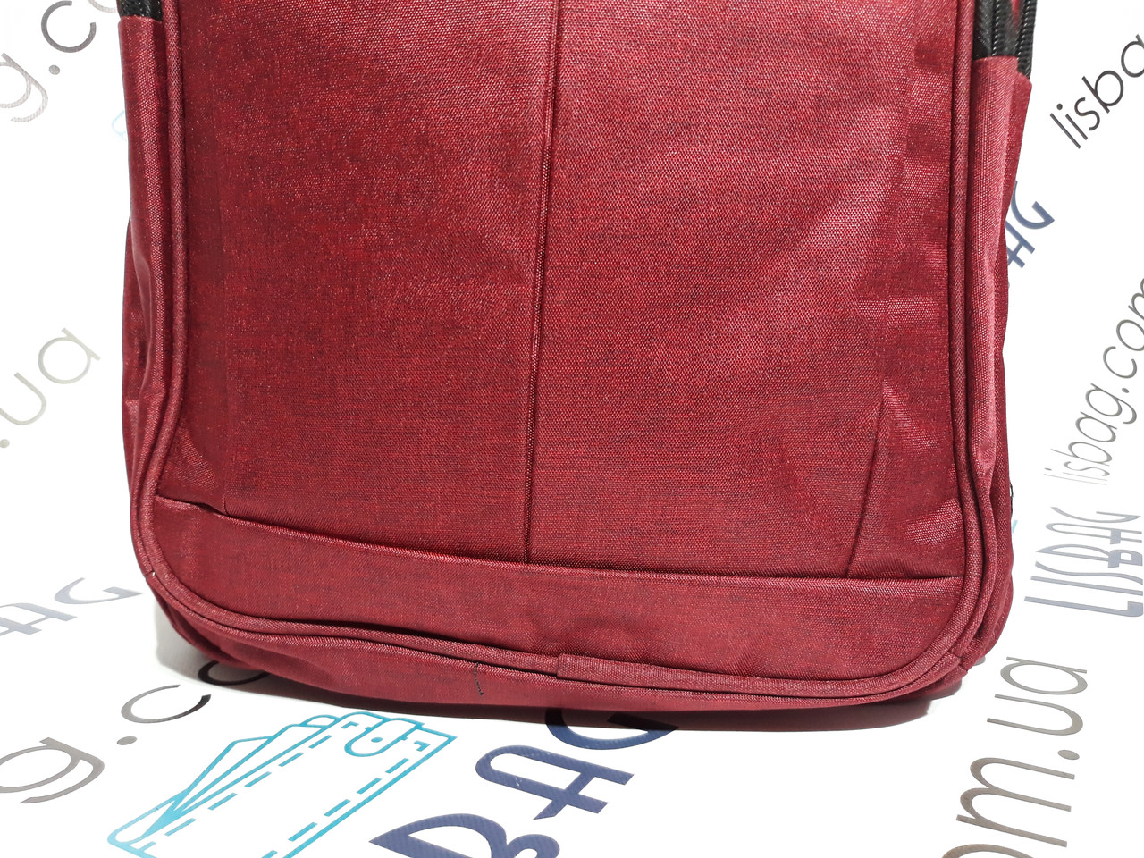 Большой бордовый рюкзак с отдельным карманом под ноутбук, Темно-красный - фото 7 - id-p614015768