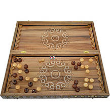 Сувенірні шахи + нарди+ шашки "Козаки" 50 х 50 см. Бісер + Мідь, фото 3