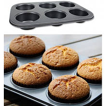 Форма для випікання кексів (6 шт.) тефлон