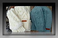 В'язані зимові комплекти шапка, снуд, рукавиці