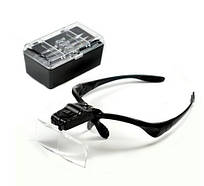 Збільшувальні окуляри з LED підсвічуванням (Чорні)