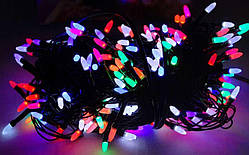 Гірлянда РИС 300 LED, чорний дріт, мульті