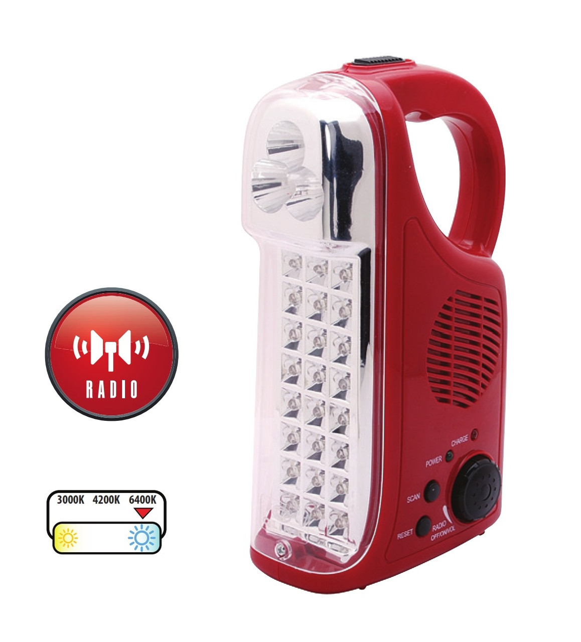 Аварійний LED ліхтар з радіо HAGI