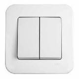 Вимикач 2-кл. Viko Rollina білий