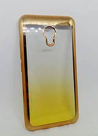Чохол силіконовий градієнт однотонний Meizu M5 золото