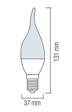 Светодиодная LED лампа свеча на ветру CRAFT-6-3K, фото 2