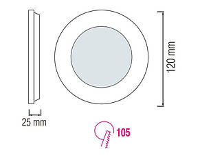 Світлодіодна LED панель SLIM-6-6K, фото 2