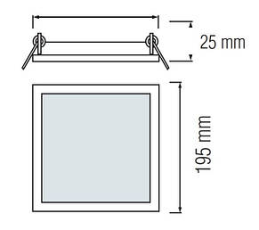 Світильник світлодіодний вбудований Horoz Electric SLIM-SQ-15 15Вт 4200К 900Лм (056-005-0015-030), фото 5
