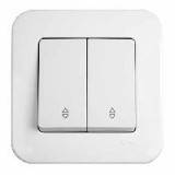 Вимикач 2-кл. прохідний Viko Rollina білий