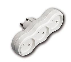 Трійник електричний 3 розетки 10А Horoz