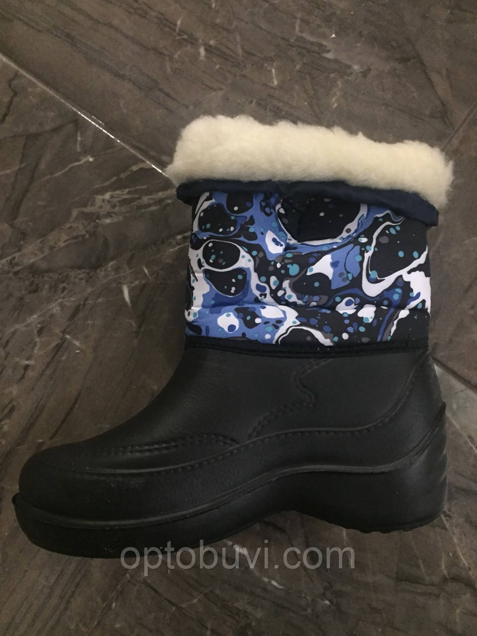 Зимові дитячі чоботи оптом чорні КОСМОС
