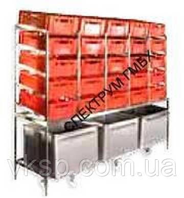 Стелаж для євро візок 200 л і ящиків 600х400