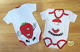 Боді короткий рукав для новонароджених (зростання 62, 68, 80, 86 см) 86