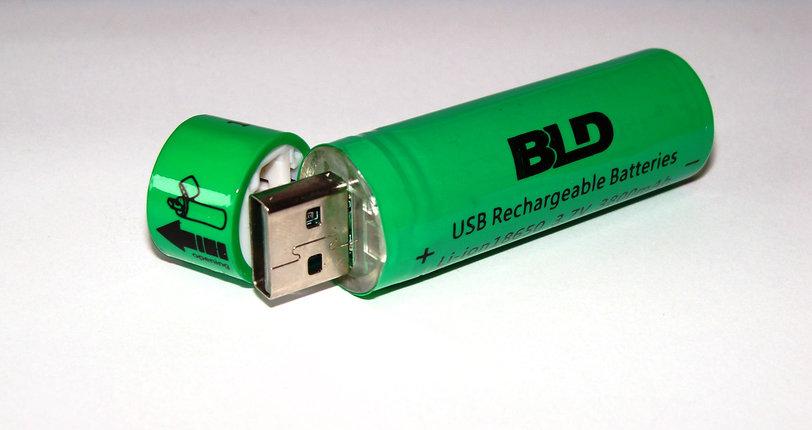 Аккумулятор 18650 Li-ion 4.2v USB18650 3800mah c USB зарядкой - фото 1 - id-p614135622