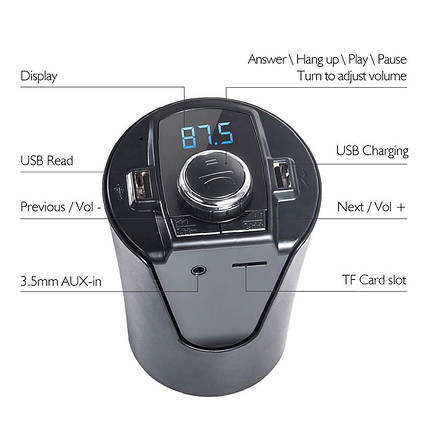 ФМ FM трансмітер модулятор авто MP3 H26 BX6, фото 1