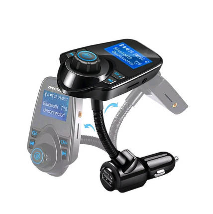 Автомобільний FM трансмітер MP3 Bluetooth MHZ T10, фото 4