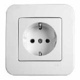 Розетка Viko Rollina із заземленням біла