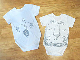 Боді короткий рукав для новонароджених (ріст 68, 74, 80 см) Молочний