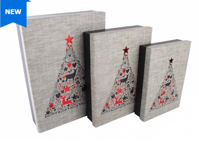 Набір великих подарункових коробок Різдвяне дерево, фото 1