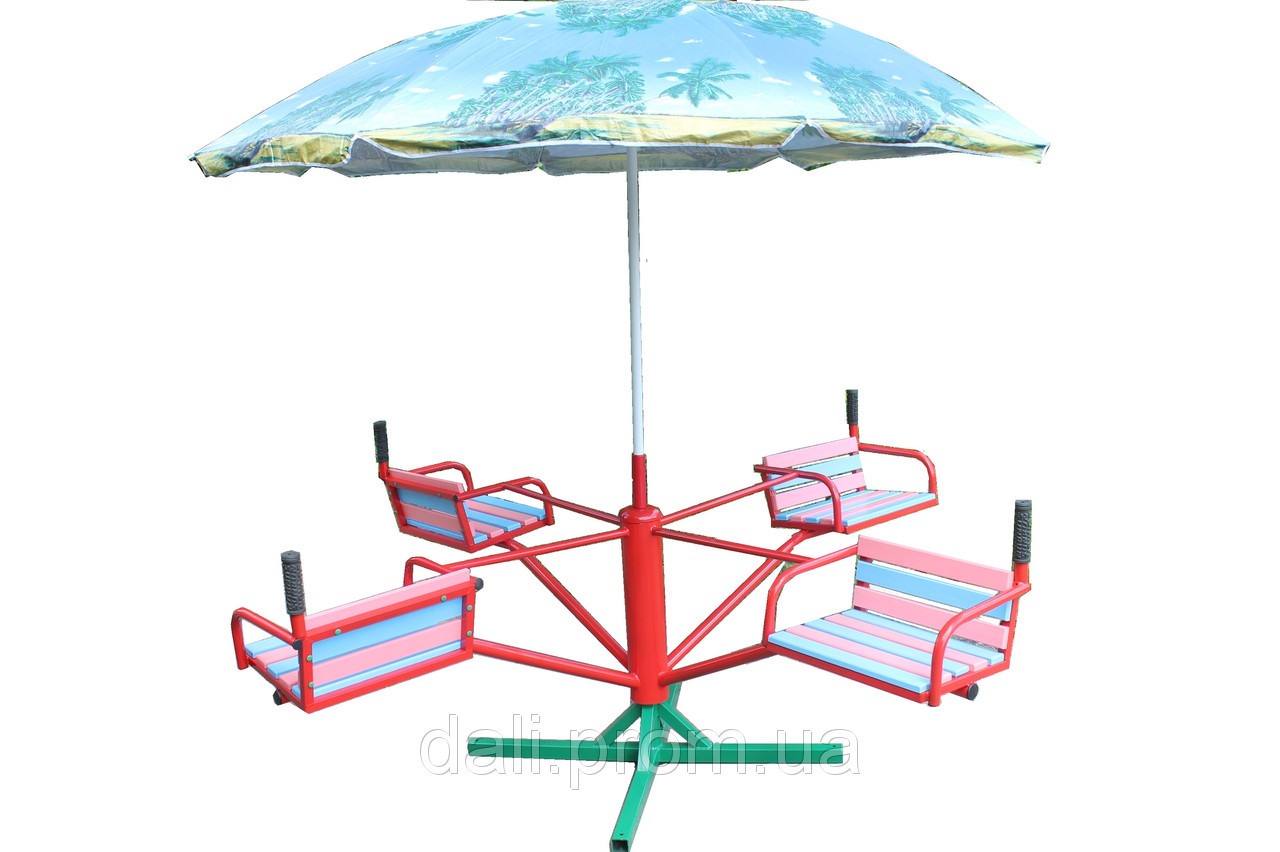 Карусель чотиримісна з парасолькою КР-603, фото 1