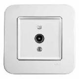 Розетка телевізійна (кінцева) Viko Rollina біла